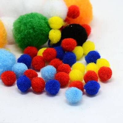 Mixed Round Wool Pom Pom Ball Craft Handmade DIY Bracelet Accessories