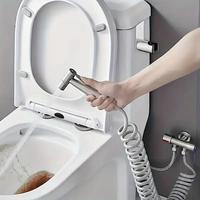 Stainless Steel High-pressure Shower Head Set, Including Handheld Bidet Sprayer & Tub Attachment, Bathroom Cleaning Comfort T...