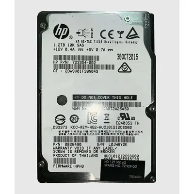 721929-001 HP 1.2TB 6Gb/s SAS 10000 2.5-inch Hard Drive