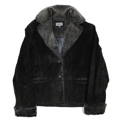 Womens Jacket Black Suede XL