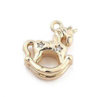 Brass Micro Pave Cubic Zirconia Pendants