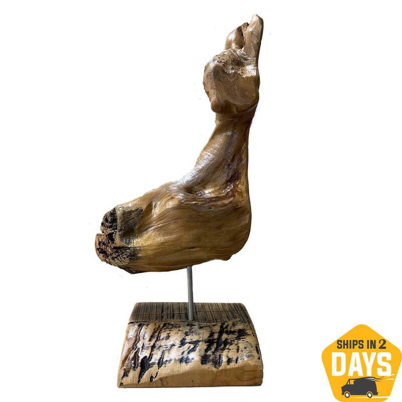 Abstract Wood Driftwood Sculpture Art ModernWood Statue Hand Carved Art Textured Table Desktop Art Original Decor | THRONE OF...