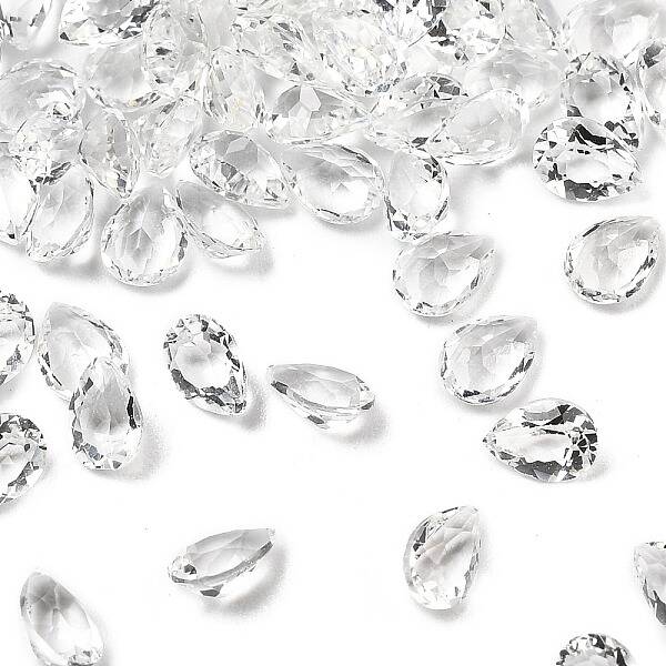 Faceted Natural White Topaz Cabochons