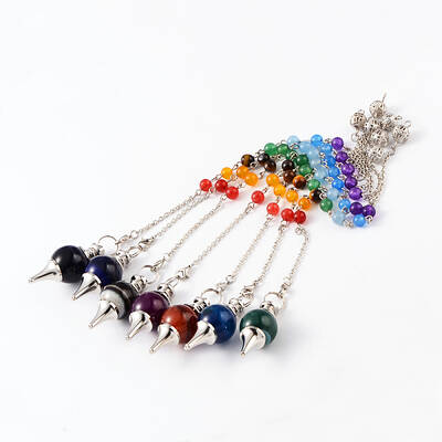 Dyed Natural Agate Beaded Pendulum Charm Bracelets