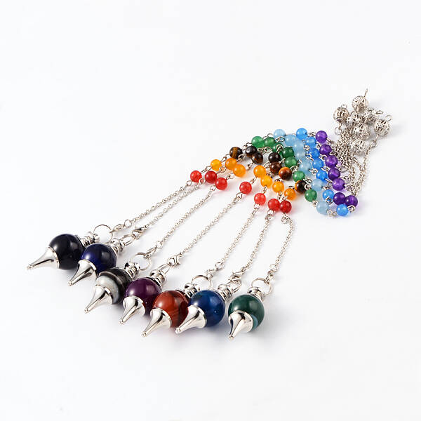 Dyed Natural Agate Beaded Pendulum Charm Bracelets