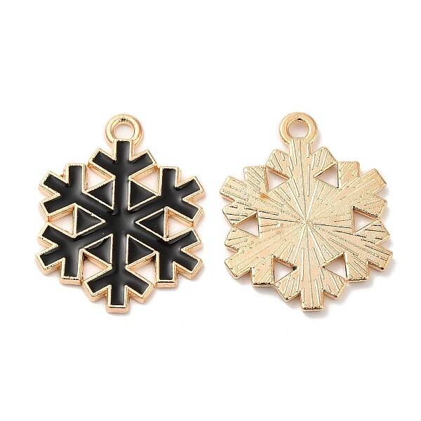 Christmas Light Gold Tone Alloy Enamel Pendants