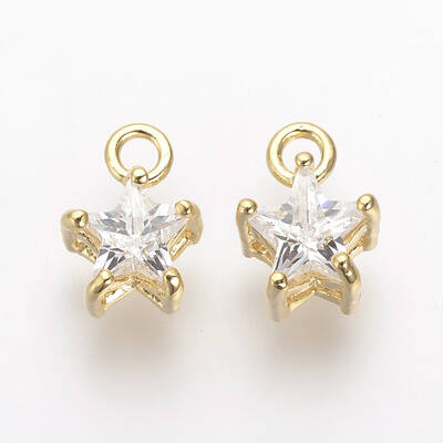 Brass Cubic Zirconia Charms