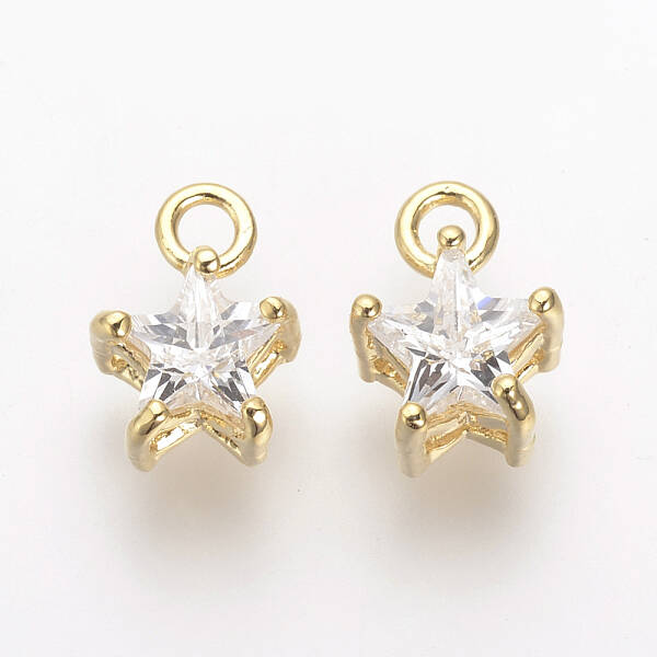 Brass Cubic Zirconia Charms
