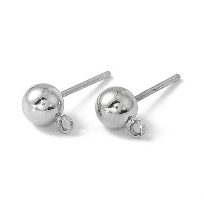 Brass Ball Post Ear Studs