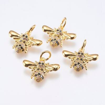 Brass Micro Pave Cubic Zirconia Pendants