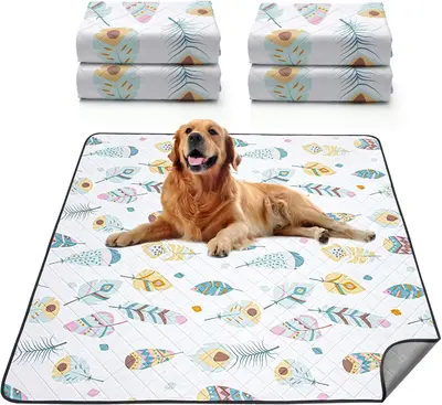 LOOBANI Washable Pee Pads for Dogs,2 Pack Ultra-Absorbent and Leak-Proof Whelping Pads, Non-Slip Reusable Puppy Pads, Waterpr...