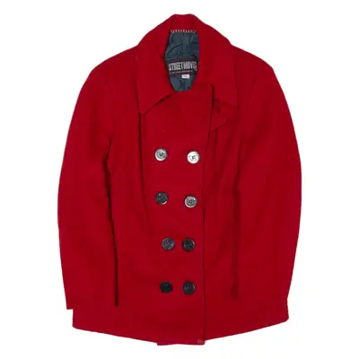 STREET MOVES Overcoat Jacket Red Womens M