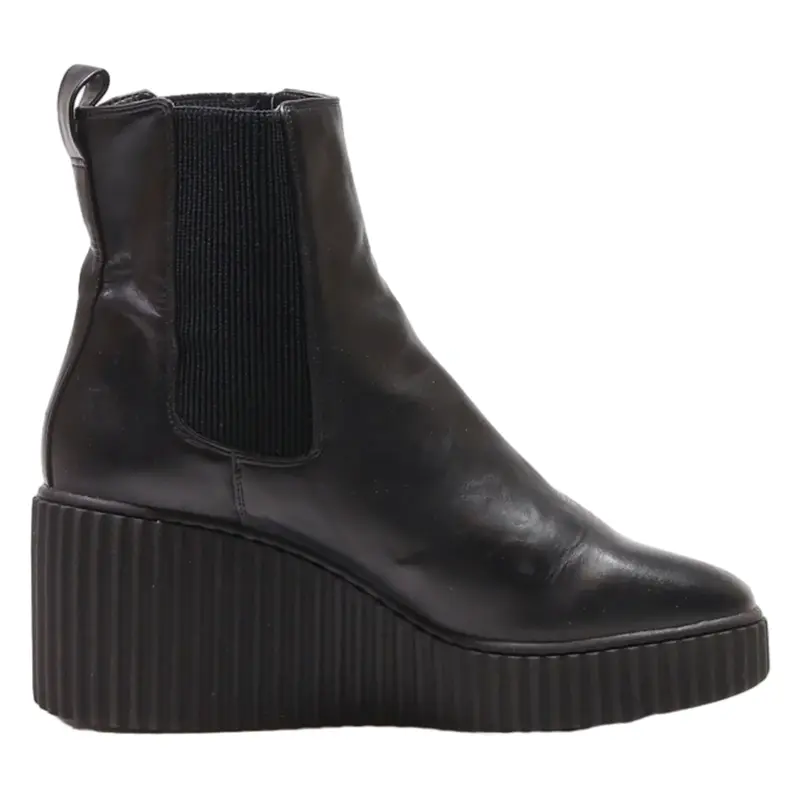 H&M Ankle Boots Black Leather Womens UK 6.5