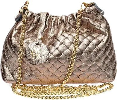 Anna Luchini Borsa A Mano In Pelle Da Donna bronzo