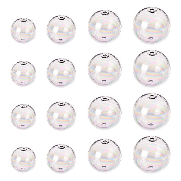 Round Mechanized Blown Glass Globe Beads