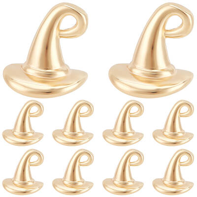 10Pcs Halloween Themed Brass Pendants