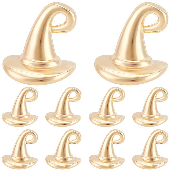 10Pcs Halloween Themed Brass Pendants