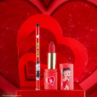 Betty Boop x Glamlite Red Lipstick Lip Kit