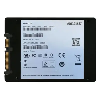 SD6SB1M-128G-1022I SanDisk X110 128GB Multi-Level Cell SATA 6Gb/s 2.5-Inch Solid State Drive