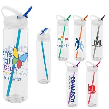 50 Custom Water Bottle with Flip Up Spout - 32 oz - USA Made & ...