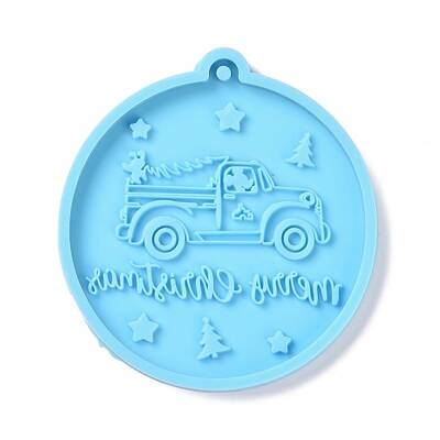 Christmas Ball with Truck Pendant Silicone Molds
