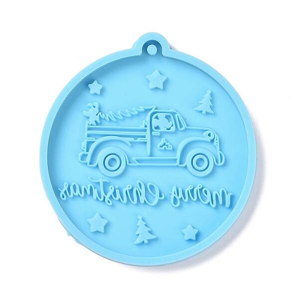 Christmas Ball with Truck Pendant Silicone Molds