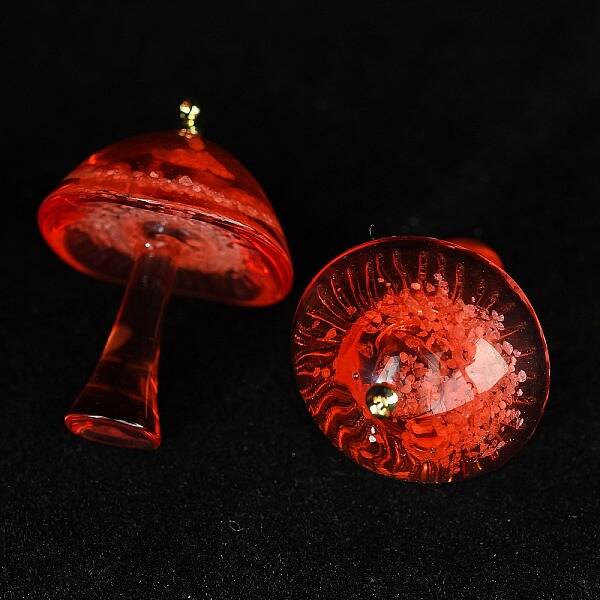 Luminous Epoxy Resin Mushroom Pendants