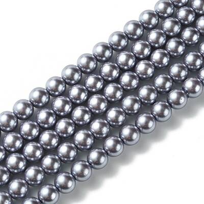 Eco-Friendly  Dyed Glass Pearl Round Beads Strands