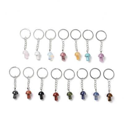 Mushroom Natural & Synthetic Gemstone Keychain