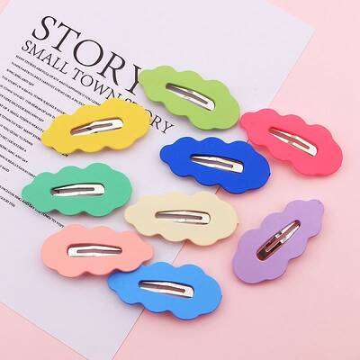Cute Cream Color Leaf Shape Alloy Snap Hair Clips