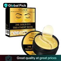 24K Gold Moisturizing Eye Mask, 60pcs/set Tightening and Lifting Eyecare Patch, Brightening & Firming Eye Sticker, Beauty & P...