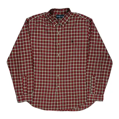 Ralph Lauren Checked Flannel Shirt - 2XL Red Cotton | Size: xx-large