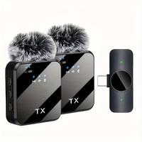 F15 Wireless lapel microphone high-end square, stereo radio, Audio Noise, easy to operate and easy to use for smart phone liv...