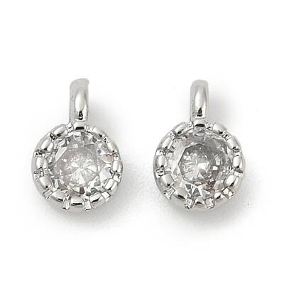 Brass Pave Cubic Zirconia Pendants