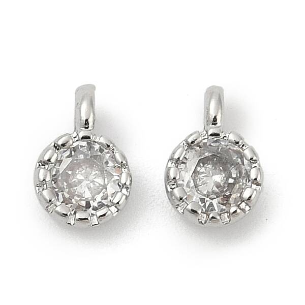 Brass Pave Cubic Zirconia Pendants