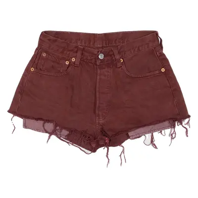 LEVI'S Womens Denim Shorts Maroon Relaxed M W29