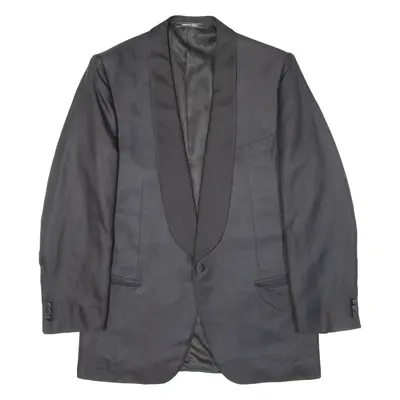 LANVIN Mens Blazer Jacket Black Silk L