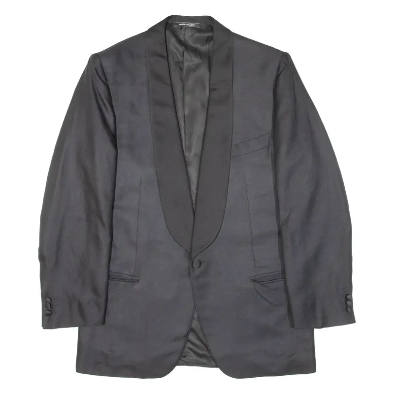 LANVIN Mens Blazer Jacket Black Silk L