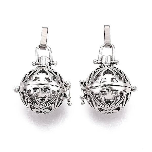 Rack Plating Brass Cage Pendants