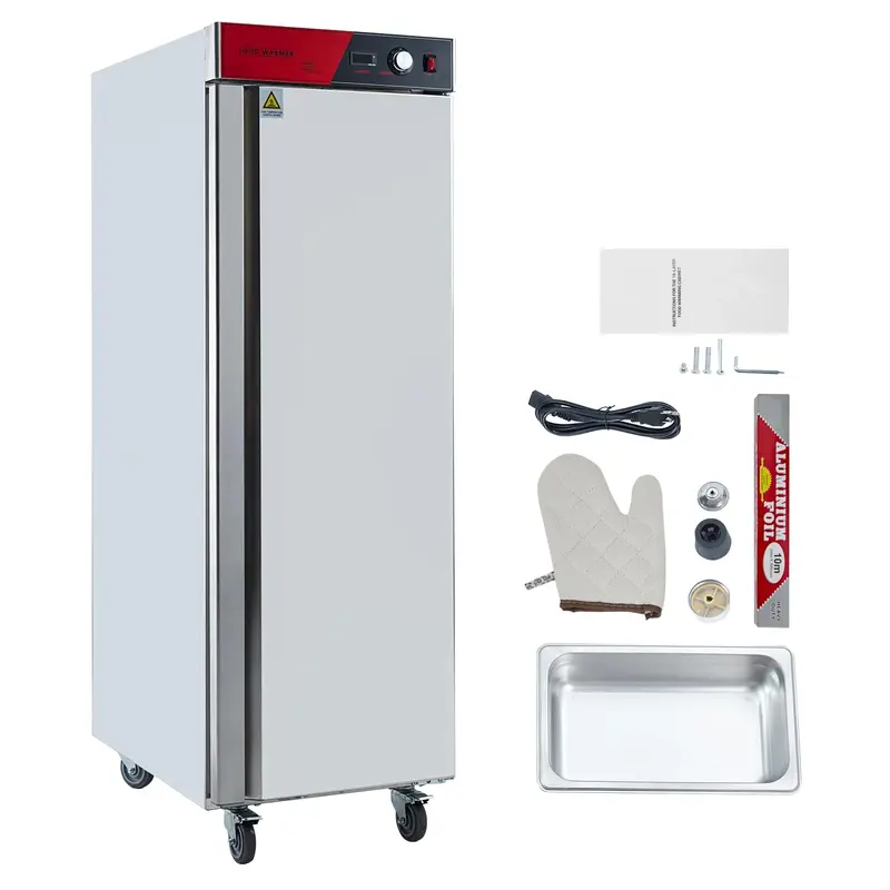 Garvee Commercial Hot Box Food Warmer - 16-Tier Stainless Steel Heated Cabinet, 1850W, 23x35x71, Ideal for Pizza, Chicken,...