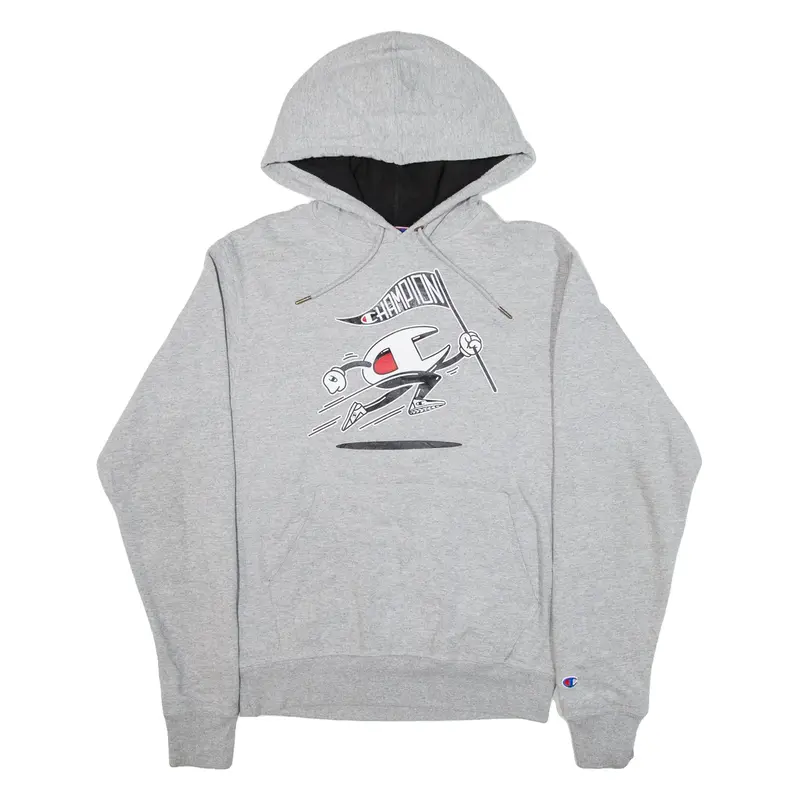 CHAMPION Mens Grey Hoodie S