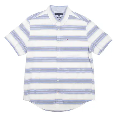 TOMMY HILFIGER Slim Fit Mens Shirt Blue Striped M