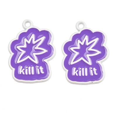 Spray Paint Alloy Pendants