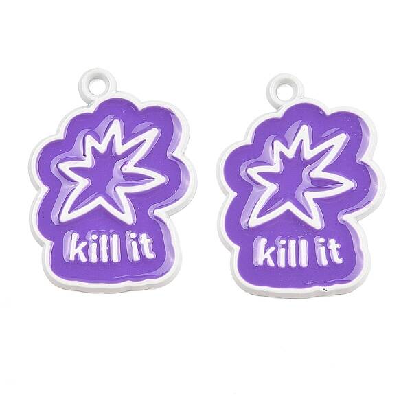 Spray Paint Alloy Pendants