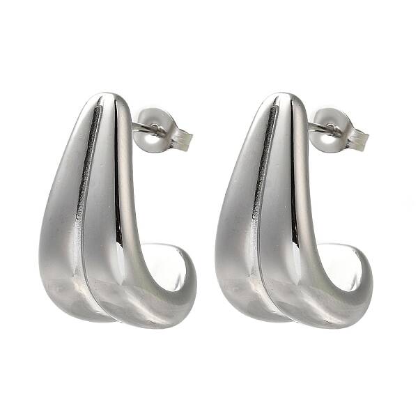 304 Stainless Steel Teardrop Stud Earrings for Wome