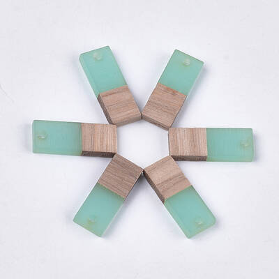 Resin & Walnut Wood Pendants