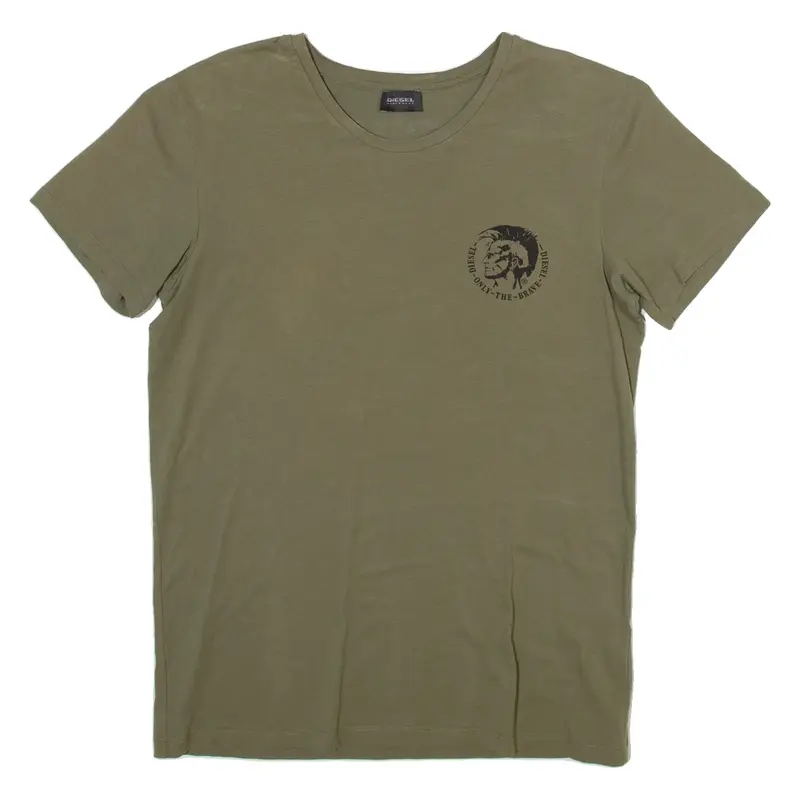 DIESEL Sleepwear Mens T-Shirt Green Crew Neck M