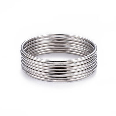 Non-Tarnish Fashion 304 Stainless Steel Buddhist Bangle Sets
