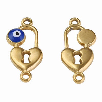 304 Stainless Steel Enamel Connector Charms