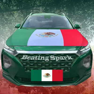 Mexico Car Hood Flag 4*5ft For Gold Cup,Car Window Flag(selectively purchase),La Bandera de Mexico,Car Bonnet, Parade,Mexico'...
